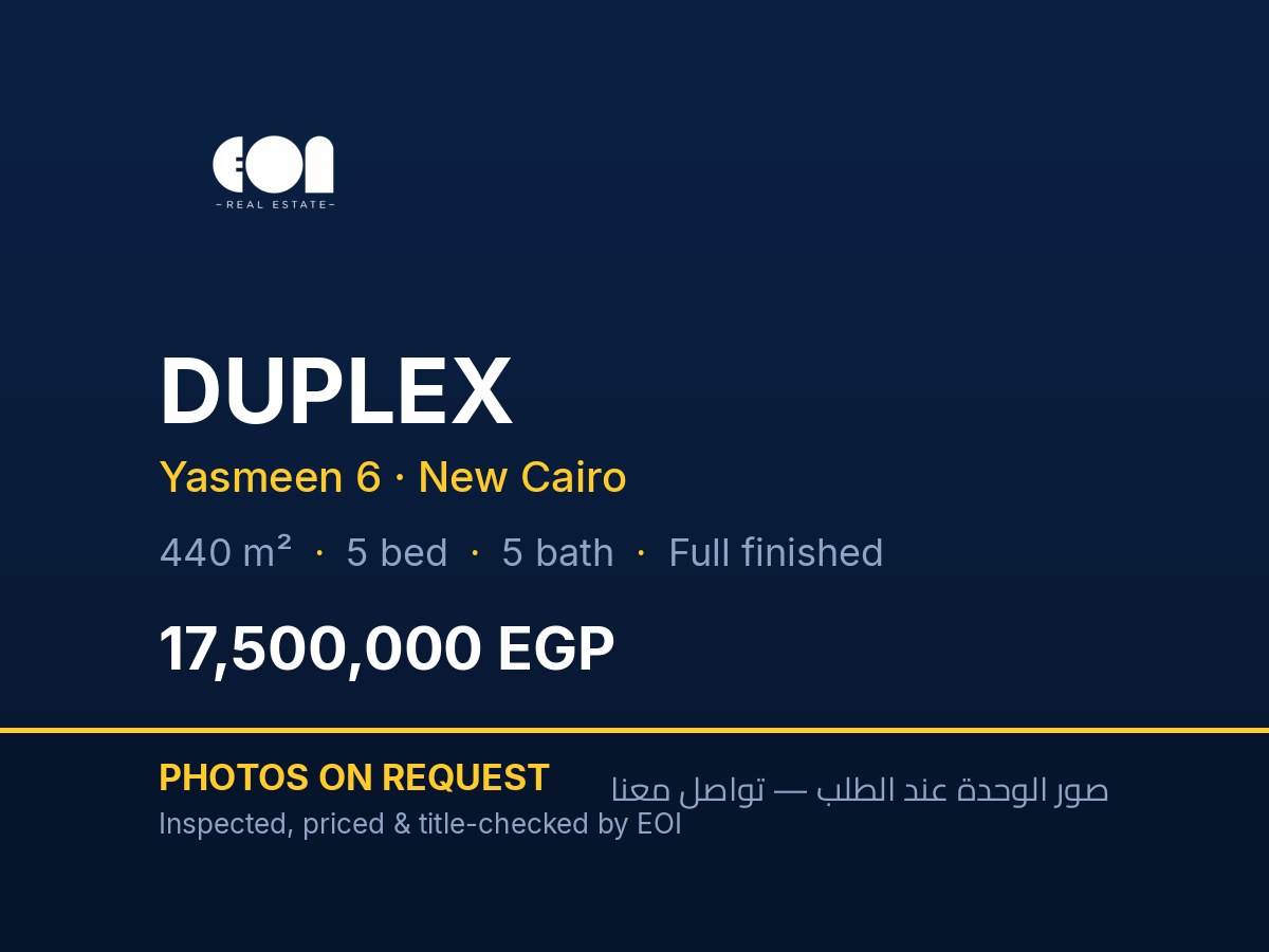 Duplex for sale in Yasmeen 6