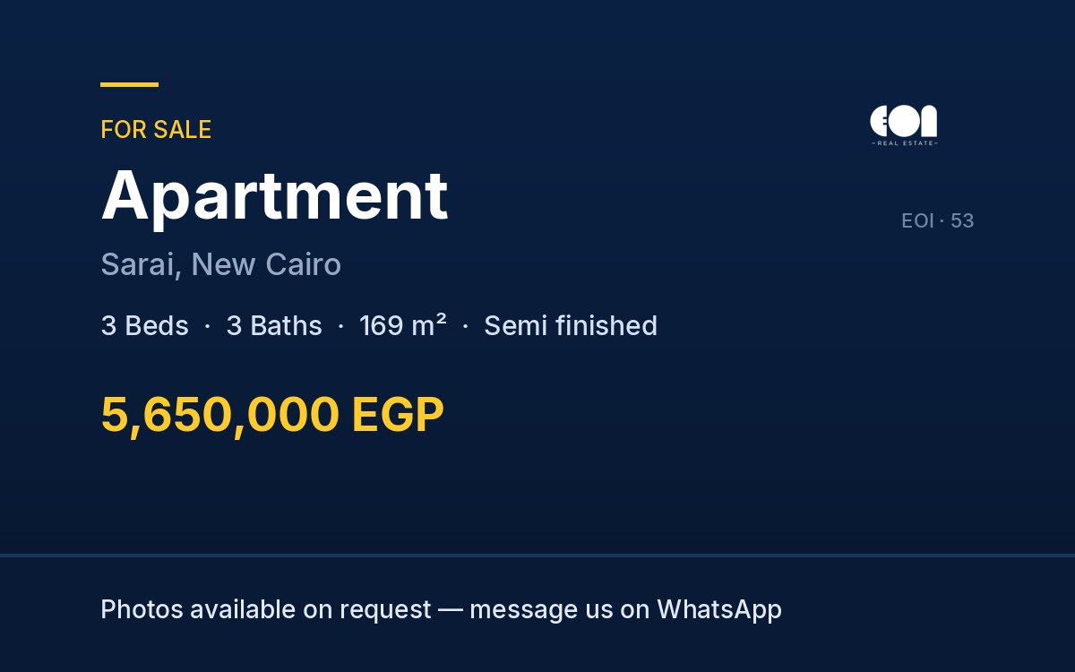 Apartment for sale in Sarai